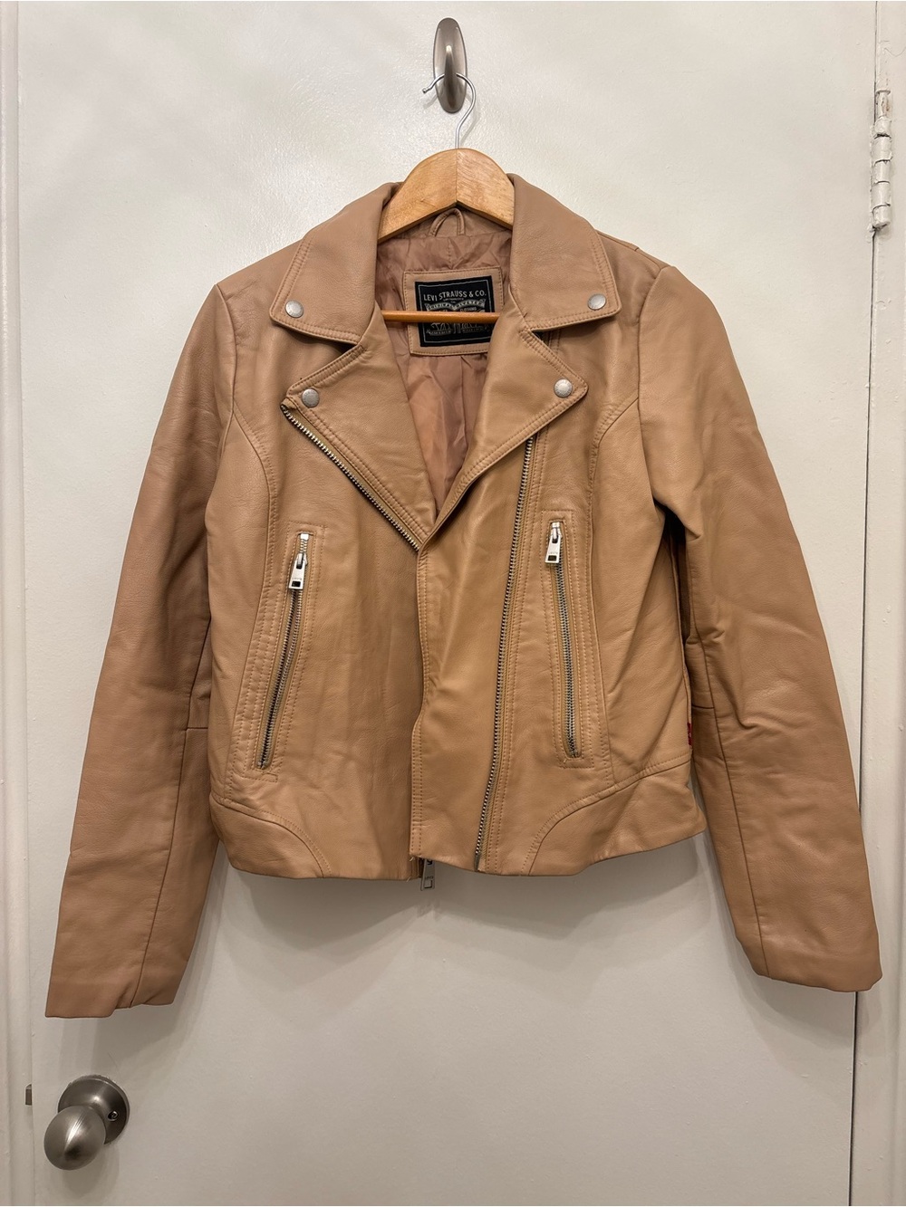 Levi's Women's Tan Leather Moto Jacket